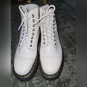 White Leather DR.MARTINS
